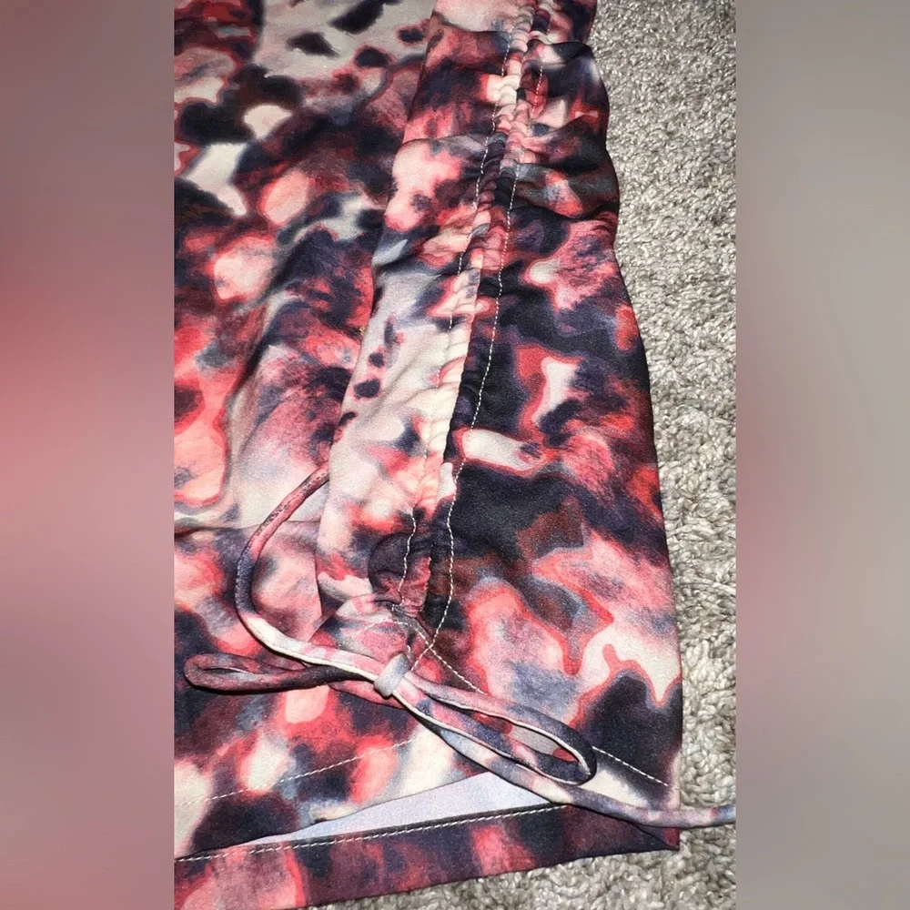 Jaded London Tie Dye Print One Shoulder Ruched Side Mini Dress Size 2 - Picture 10 of 13